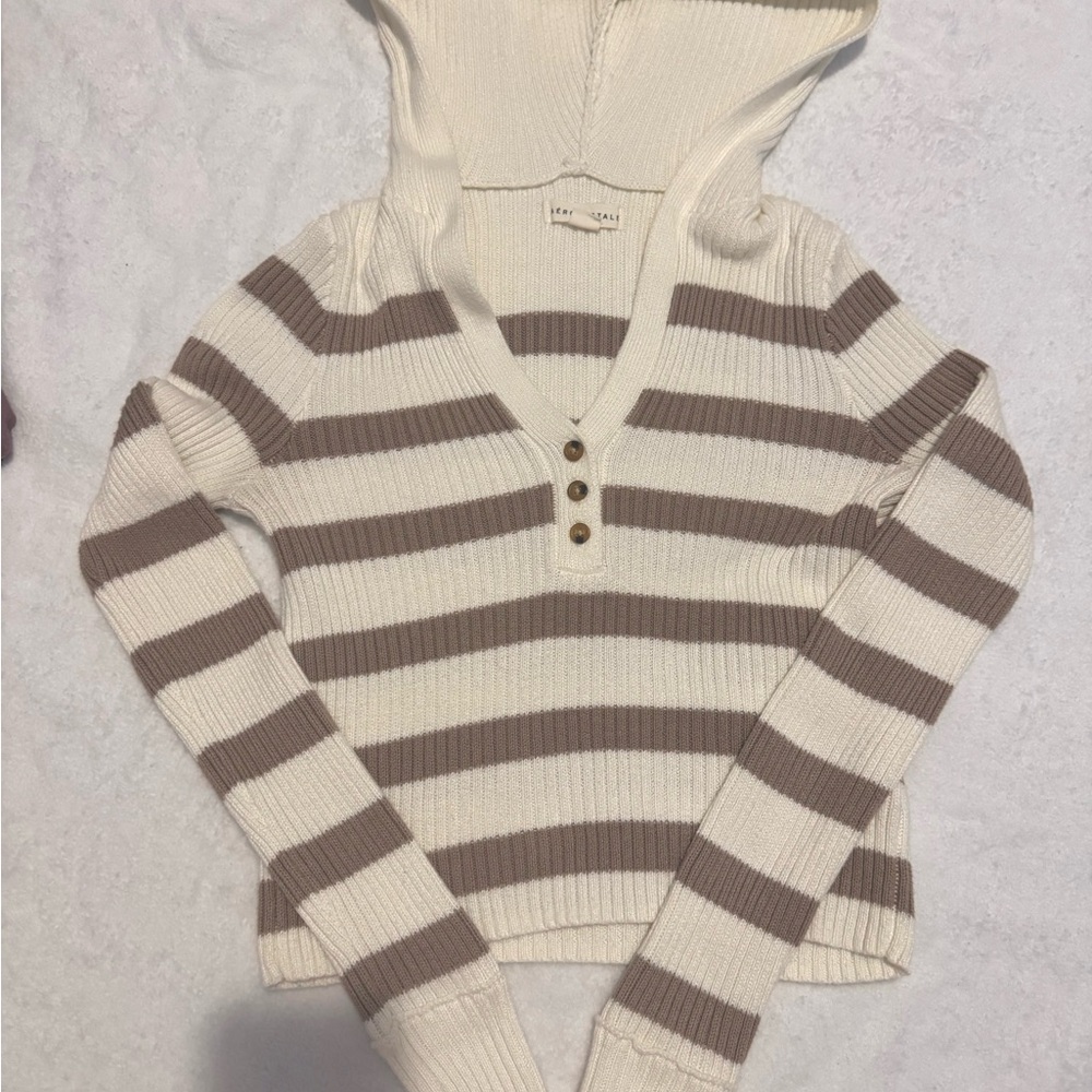 Striped Sweater and One Piece Bear Pj’s